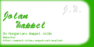 jolan wappel business card